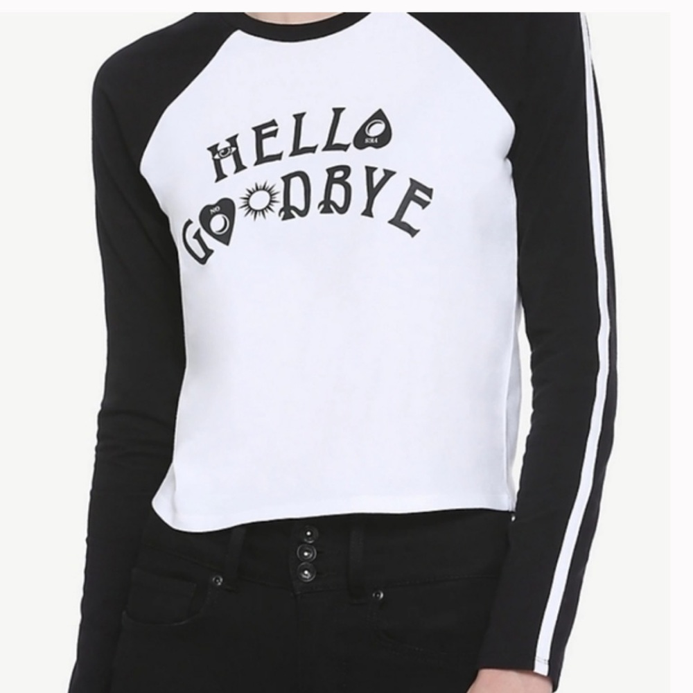 Hot Topic Hello Goodbye Raglan Top size 2X